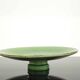 Vintage 50s-60s dish in green enamelled terracotta