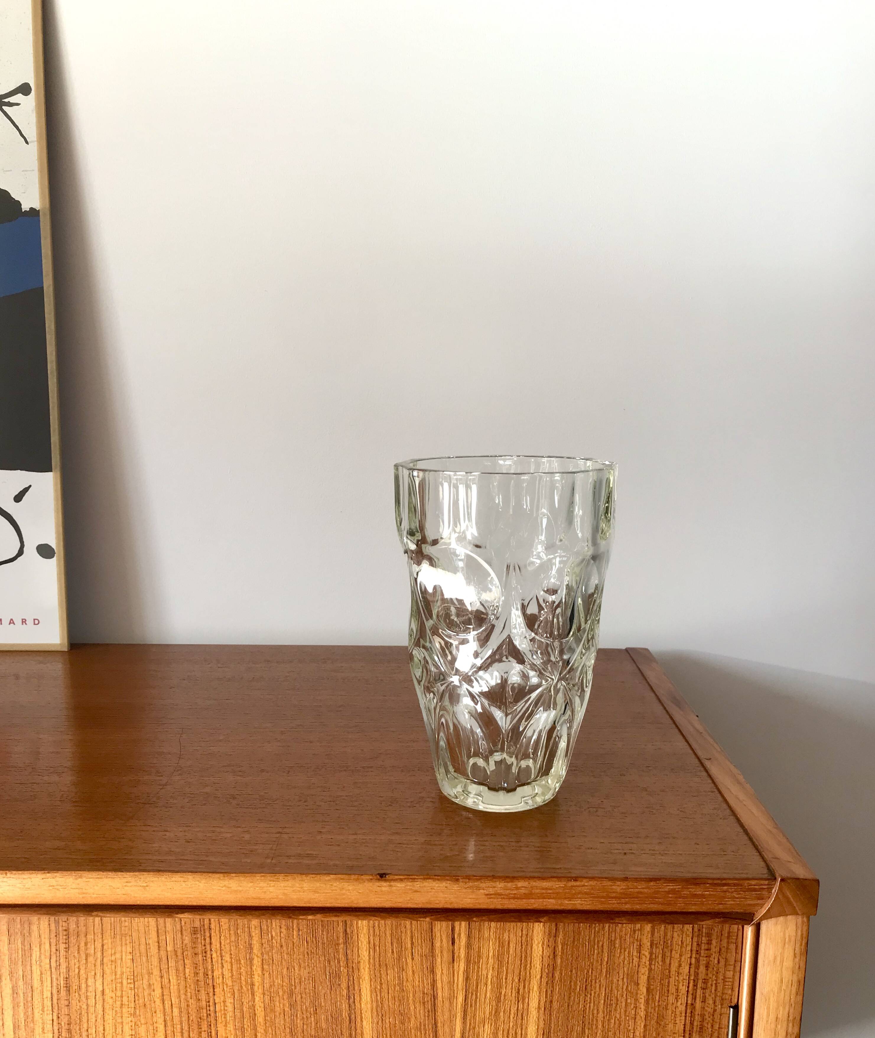 Round faceted vase geometric shapes art deco 1930s