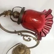 Ancienne lampe de table en bronze fin XIXe S. - Etat de marche - Hauteur 33 cm
