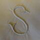 Pair of embroidered pillowcases monogrammed SR