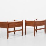 Midcentury Danish pair of night stands in teak 1960s