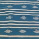 Tapis kilim traditionnel bleu et blanc fait main en pure laine - 195x115cm