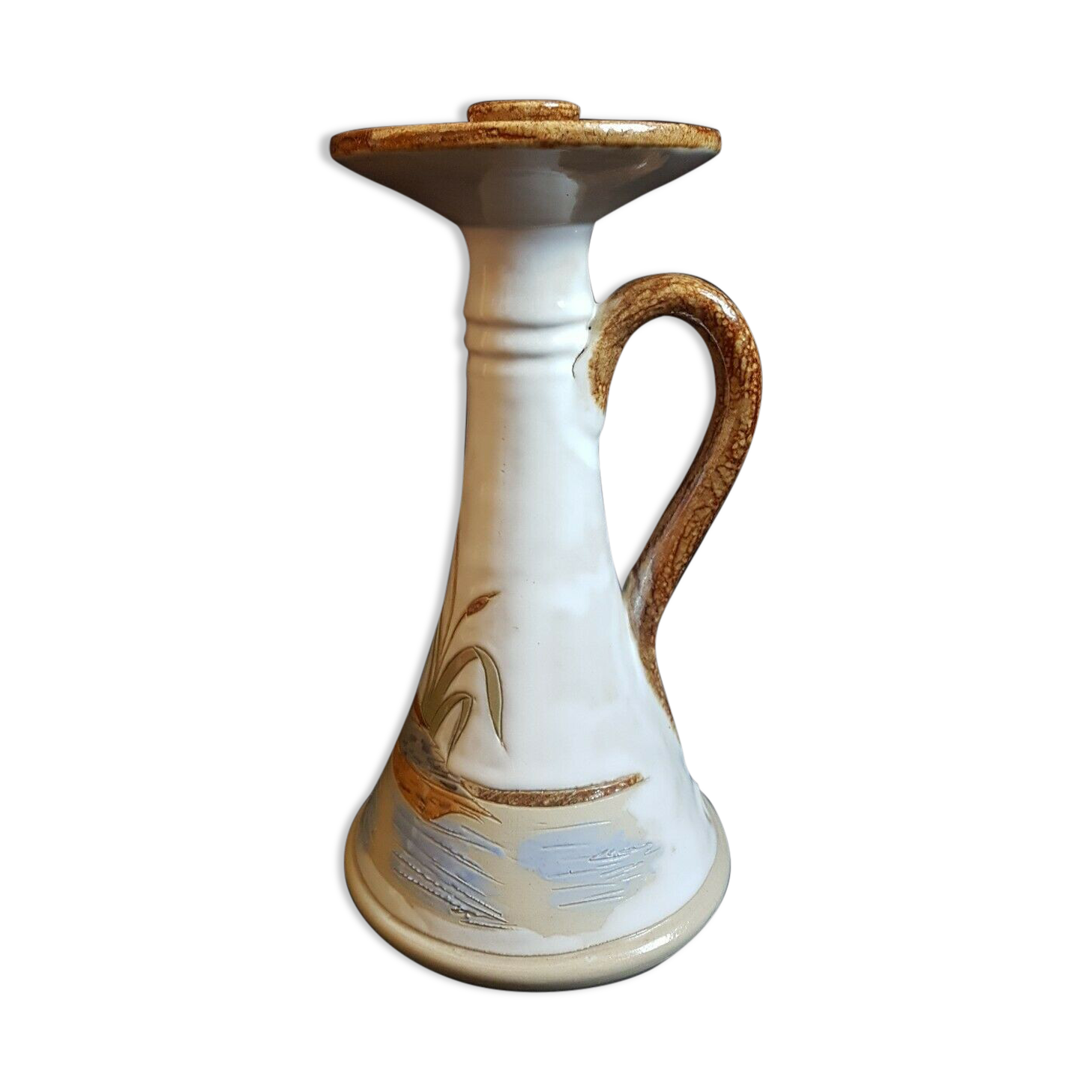 Lamp foot candle holder shape in handmade sandstone