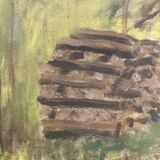 Peinture paysage vintage