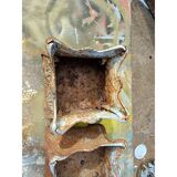 Pair of enamelled cast iron planters from 1900 from Charleville-Mézières