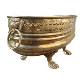 Large brass lion planter Art Nouveau