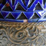 POT / TERRACOTTA VASE VERNISSEE / DECOR BRASS