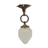 Vintage chandelier in brass and glass