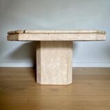 Travertine coffee table