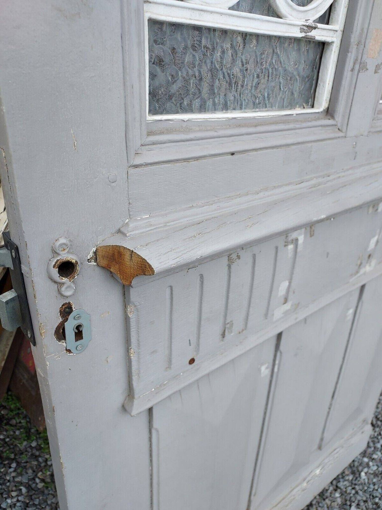 porte d'entrée vitrée en chêne