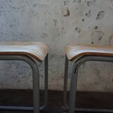 Industrial vintage Chairs Willem Hendrik Gispen for Gispen 1950s, Set of 2