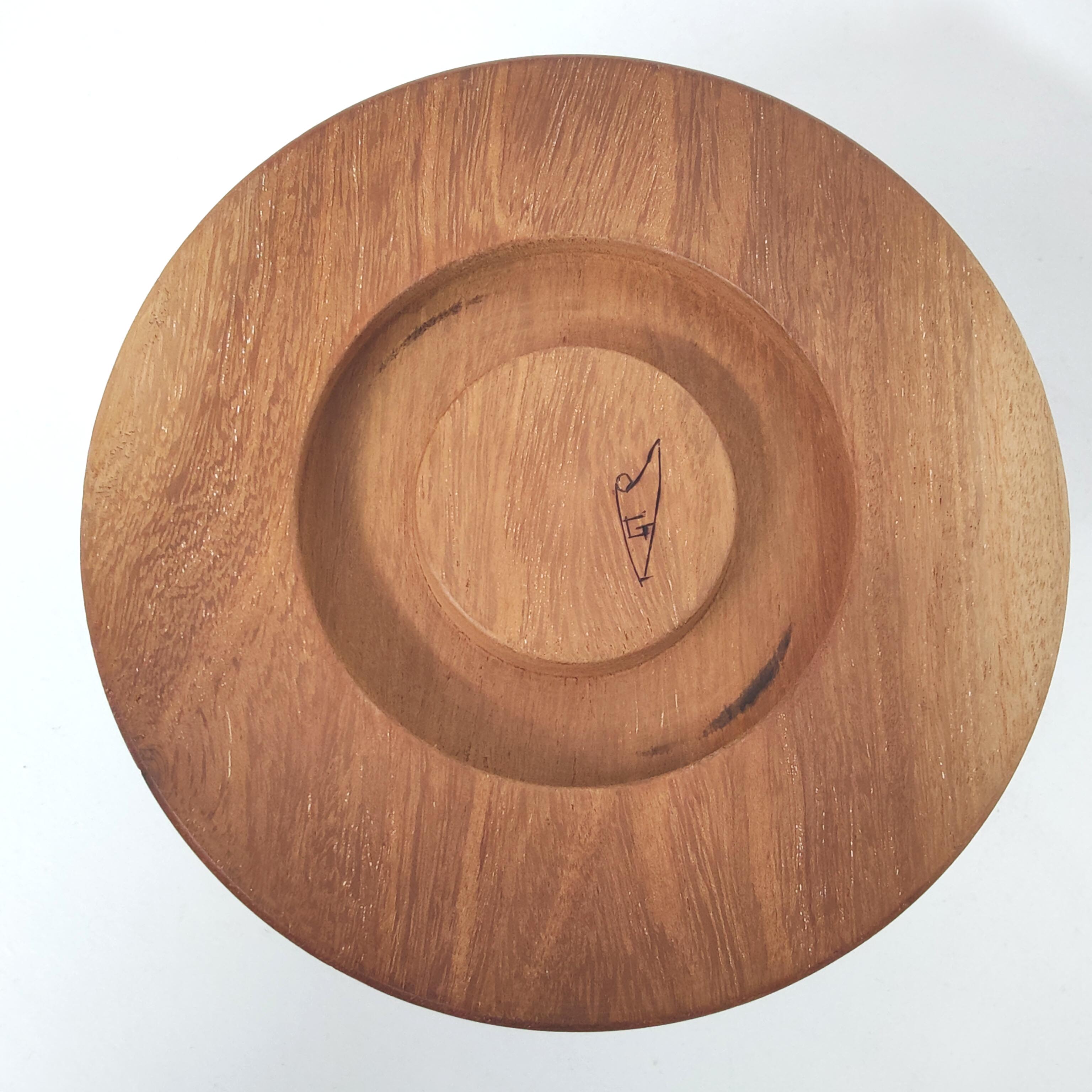 Fruit cup in vintage wooden diabolo shape