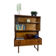 Vintage teak bookcase with glass doors – Scandinavian mid-century elegance