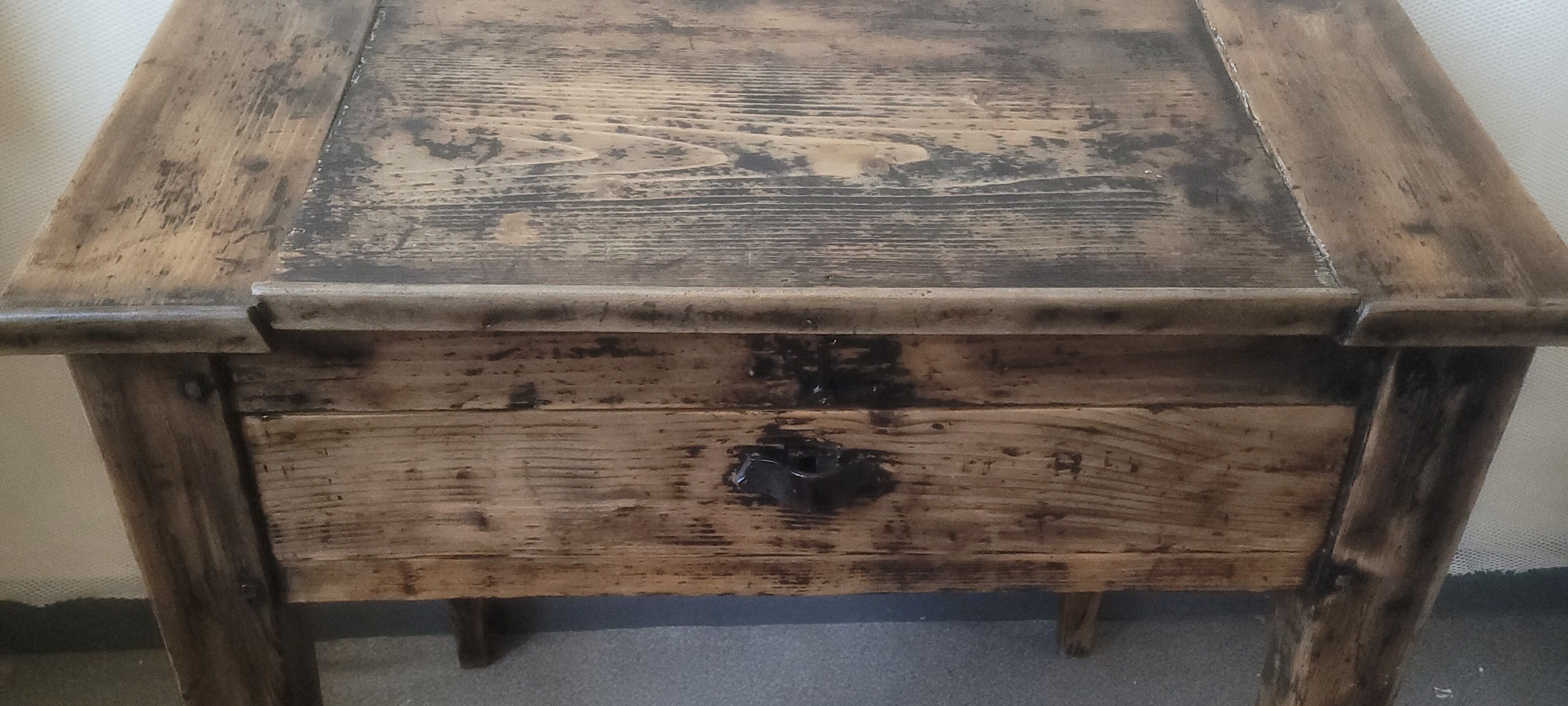 Old desk console entrance cabinet