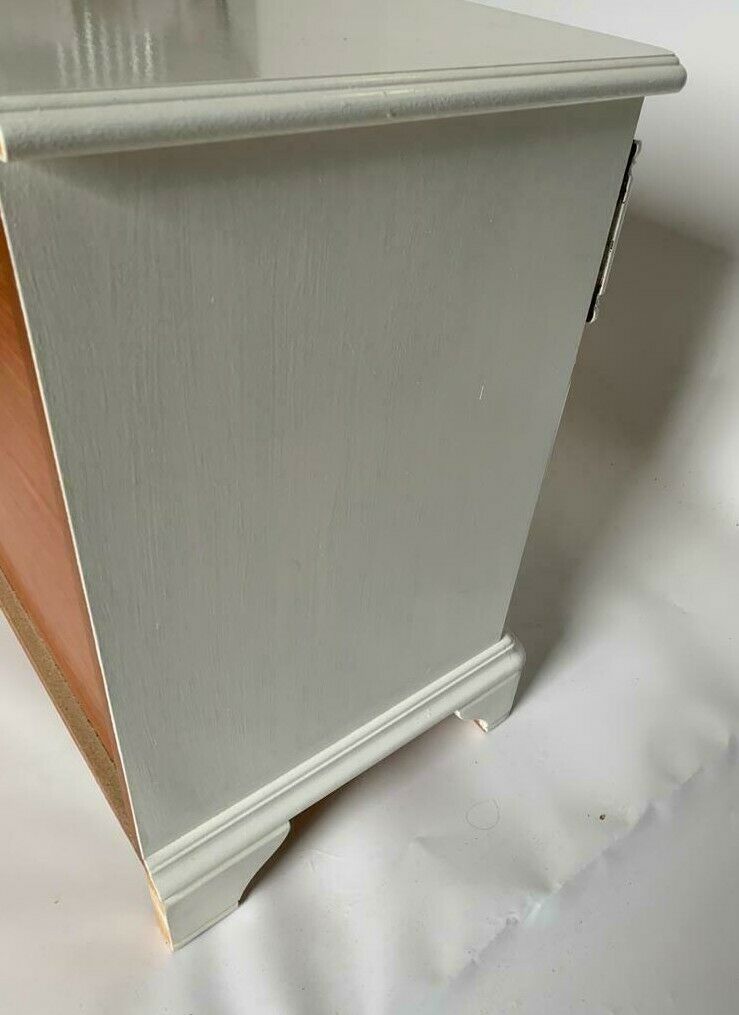 Chest of drawers 4 drawers relooke patina lacque metal buttons