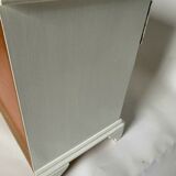 Chest of drawers 4 drawers relooke patina lacque metal buttons