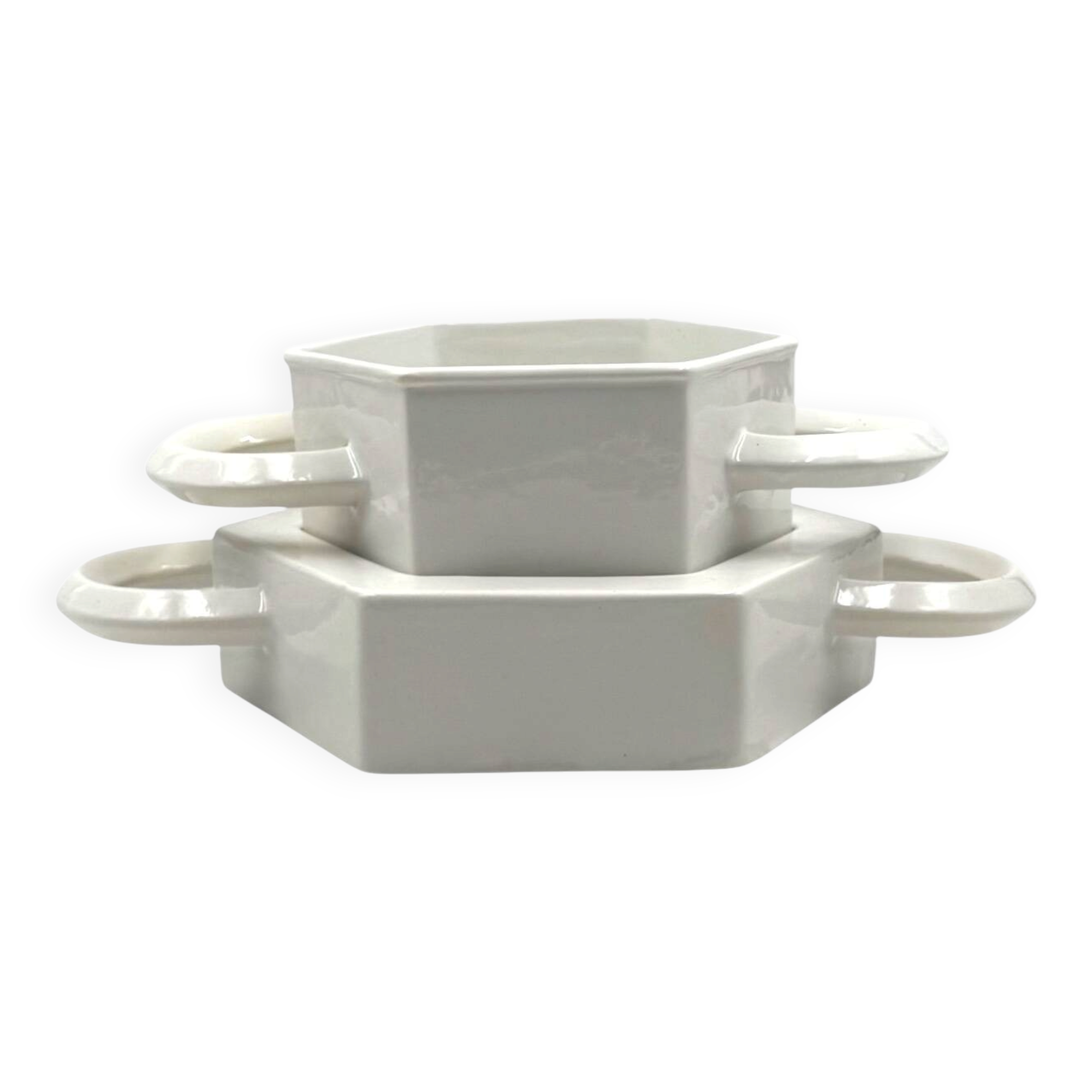 Sergio Asti, white ceramic centerpiece, Gabbianelli Italy ca. 1970