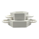Sergio Asti, white ceramic centerpiece, Gabbianelli Italy ca. 1970