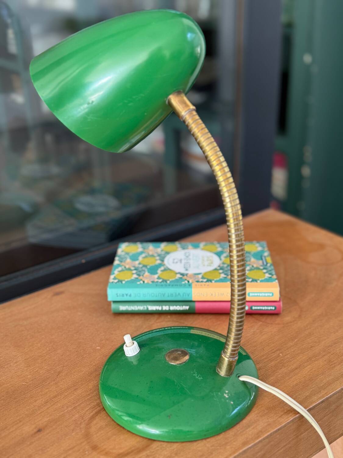 Lampes cocotte années 50/60 vert franc