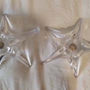 Lot de 2 bougeoirs "Daum" étoile de mer (grand modèle)