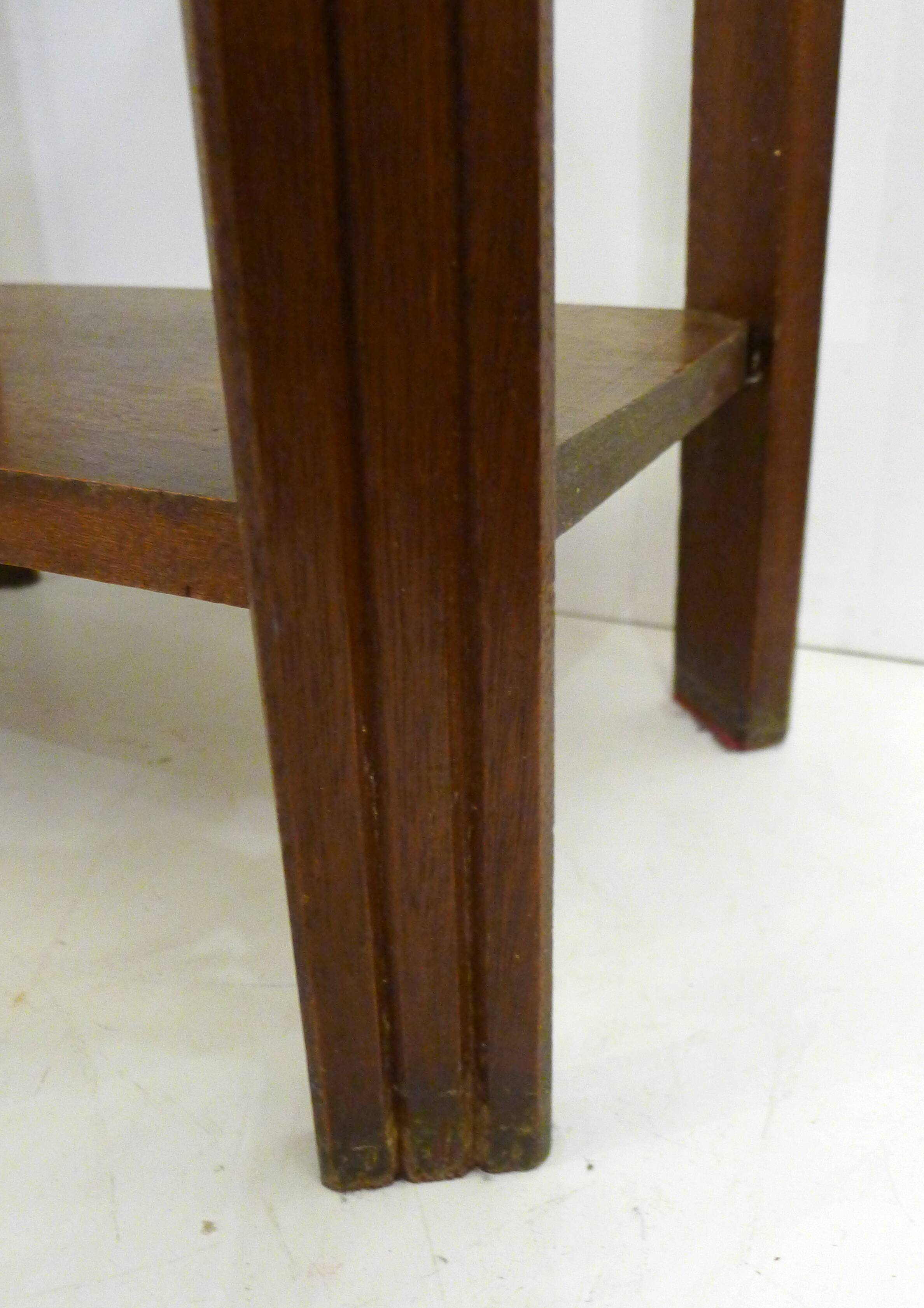 Small wooden Art Deco side table.