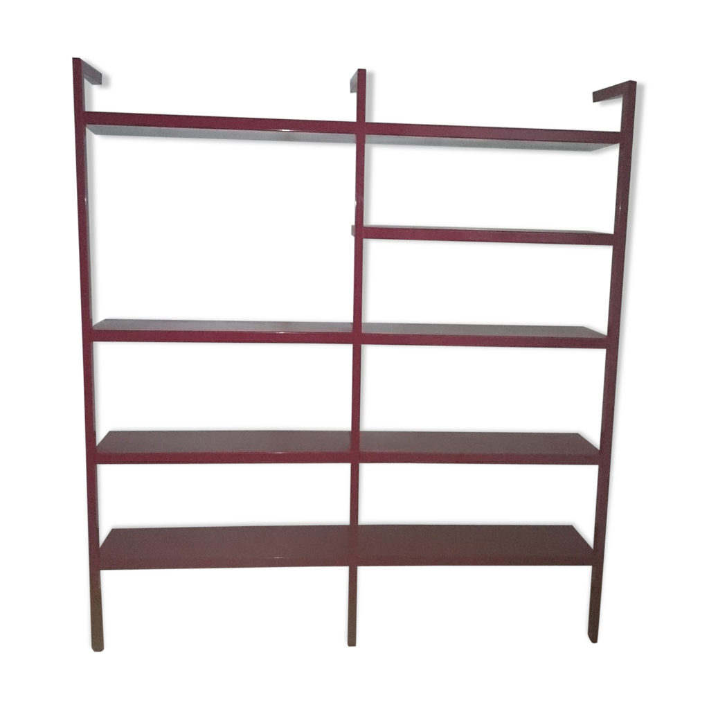 Etagères Habitat 'Influence' en métal rouge bordeaux Selency