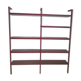 Habitat 'influence' shefves, red metal burgundy