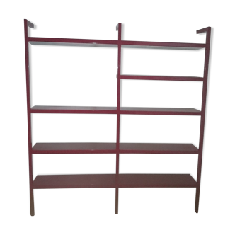 Habitat 'influence' shefves, red metal burgundy