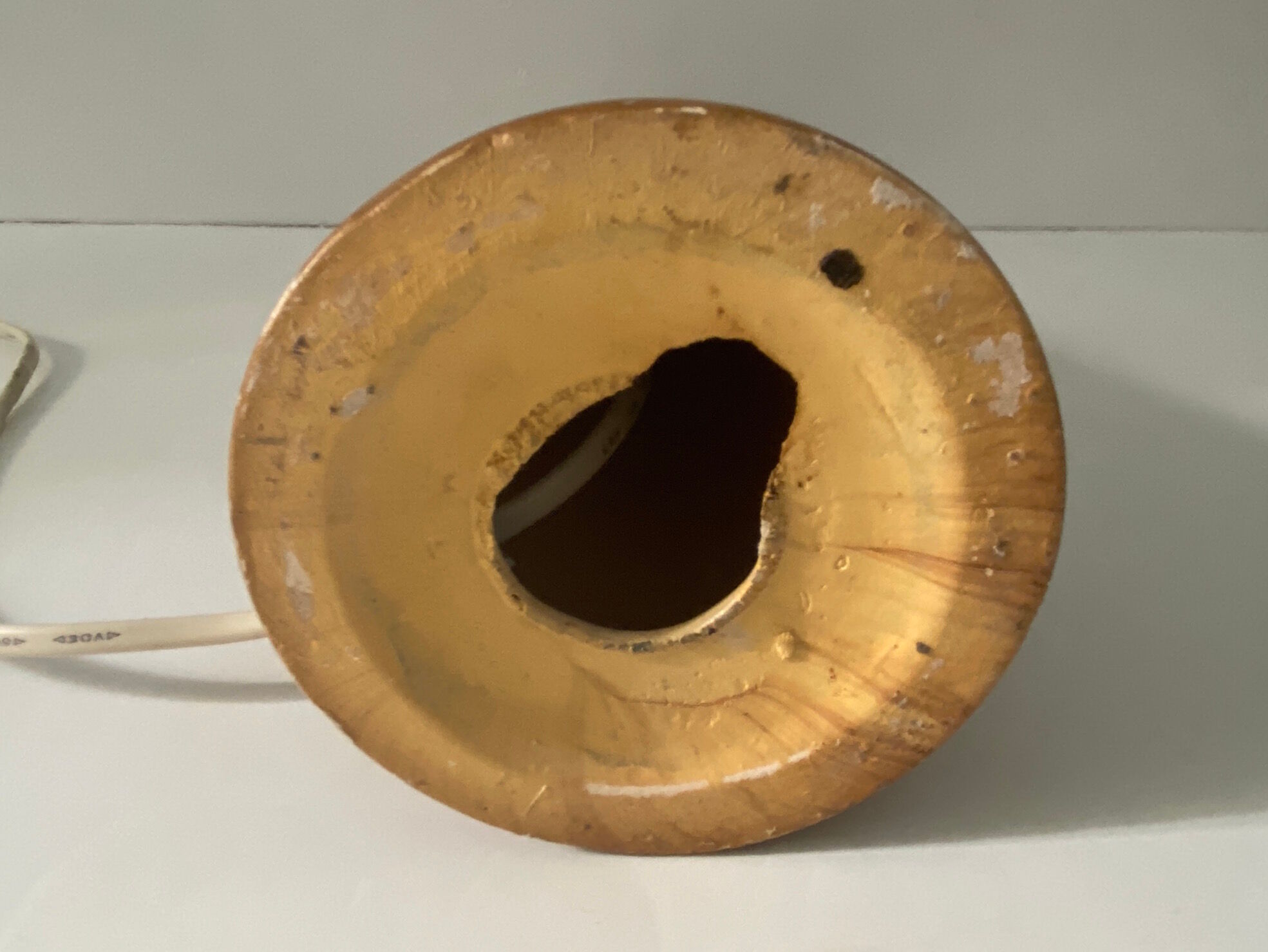 Ceramic lamp, Scandinavian spirit, wood pattern