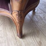 Set of 2 armchairs and 1 bench Louis XV-style
