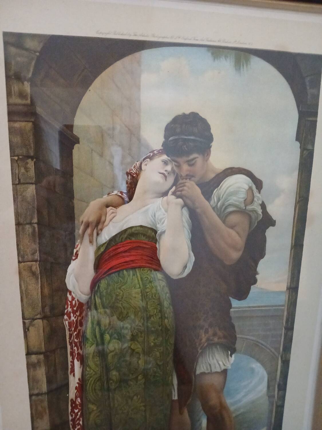 Duo d'estampes sur le thème de l'amour, début du siècle