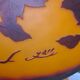 large bronze mushroom lamp with magnificent glass paste signed 7kg h51x33