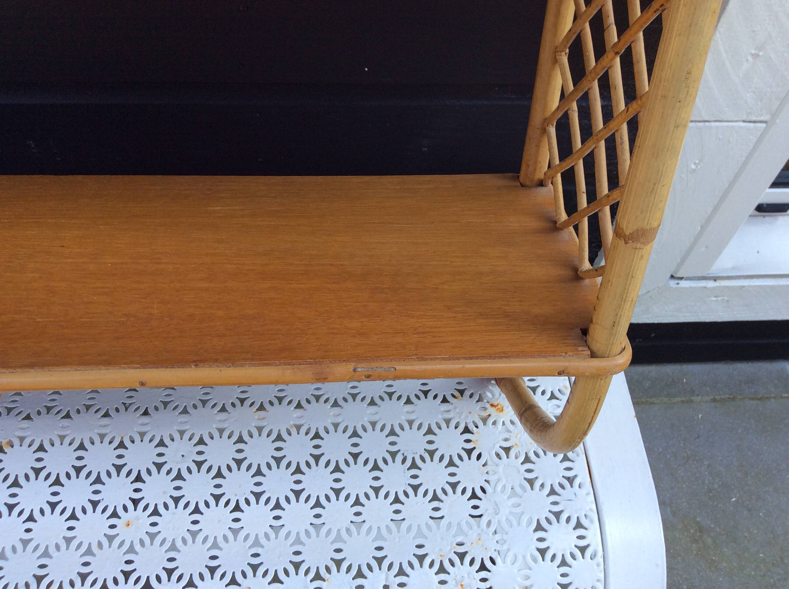 Rattan shelf