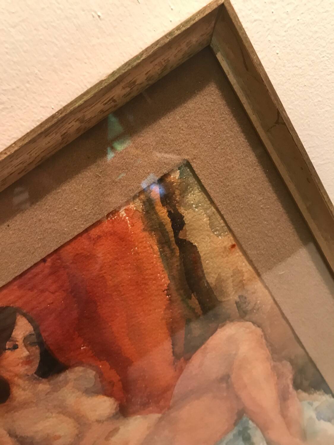 Watercolor, nude of Madeleine Charles