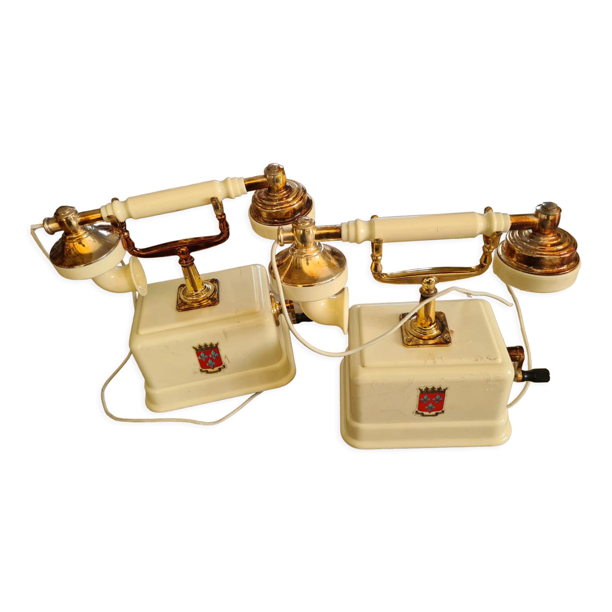 Ancien jouet rétro  2 téléphones geobra 60’s vintage