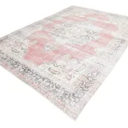 8x12 Large Vintage Pale Red & Blue Persian Rug, Oriental Rustic Carpet