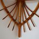 Etagère d'angle en rotin vintage