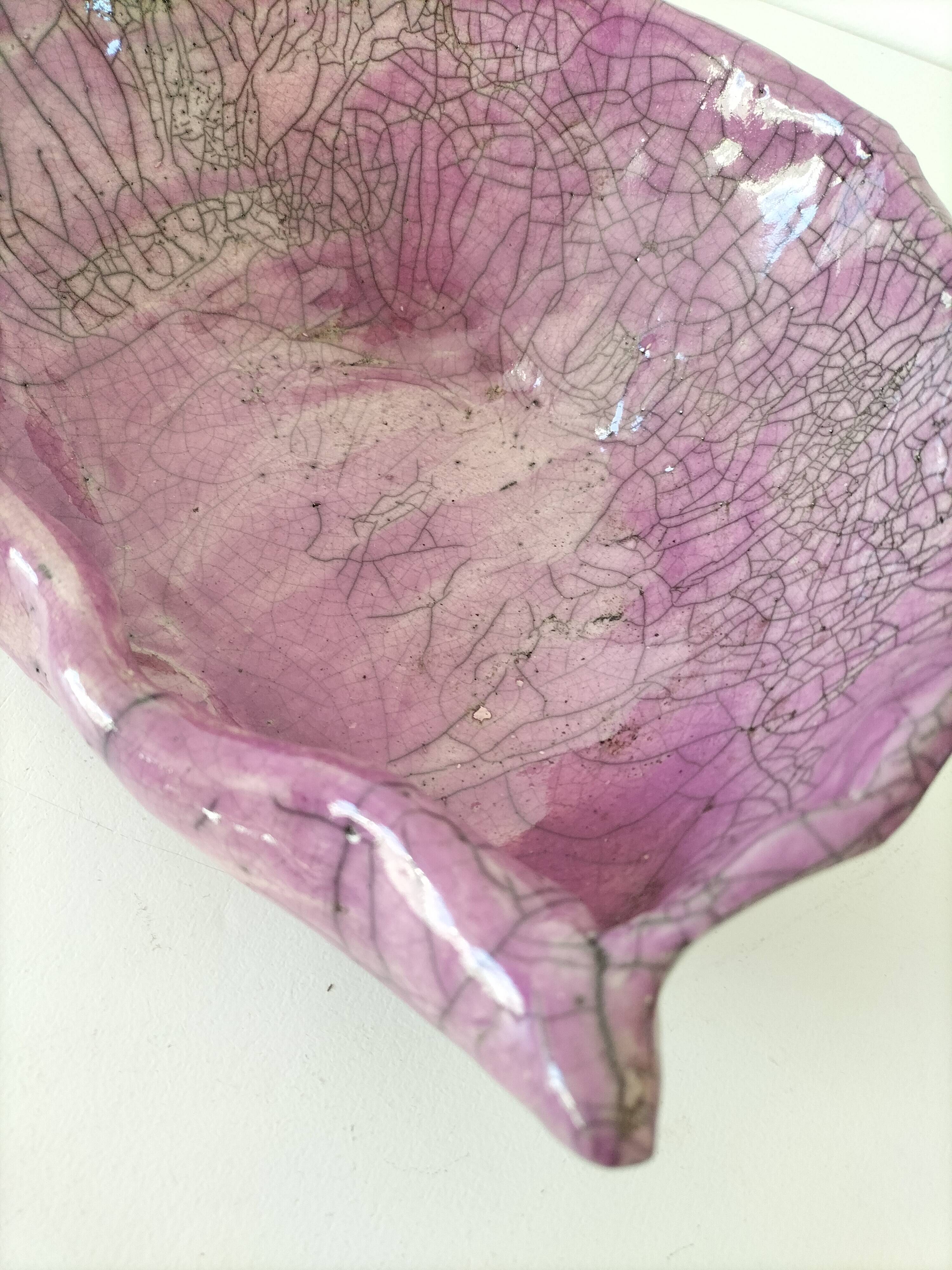 Raku style handcrafted ceramic cup