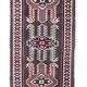 Pink & Blue Long Turkish Vintage Runner Rug, 80x398Cm