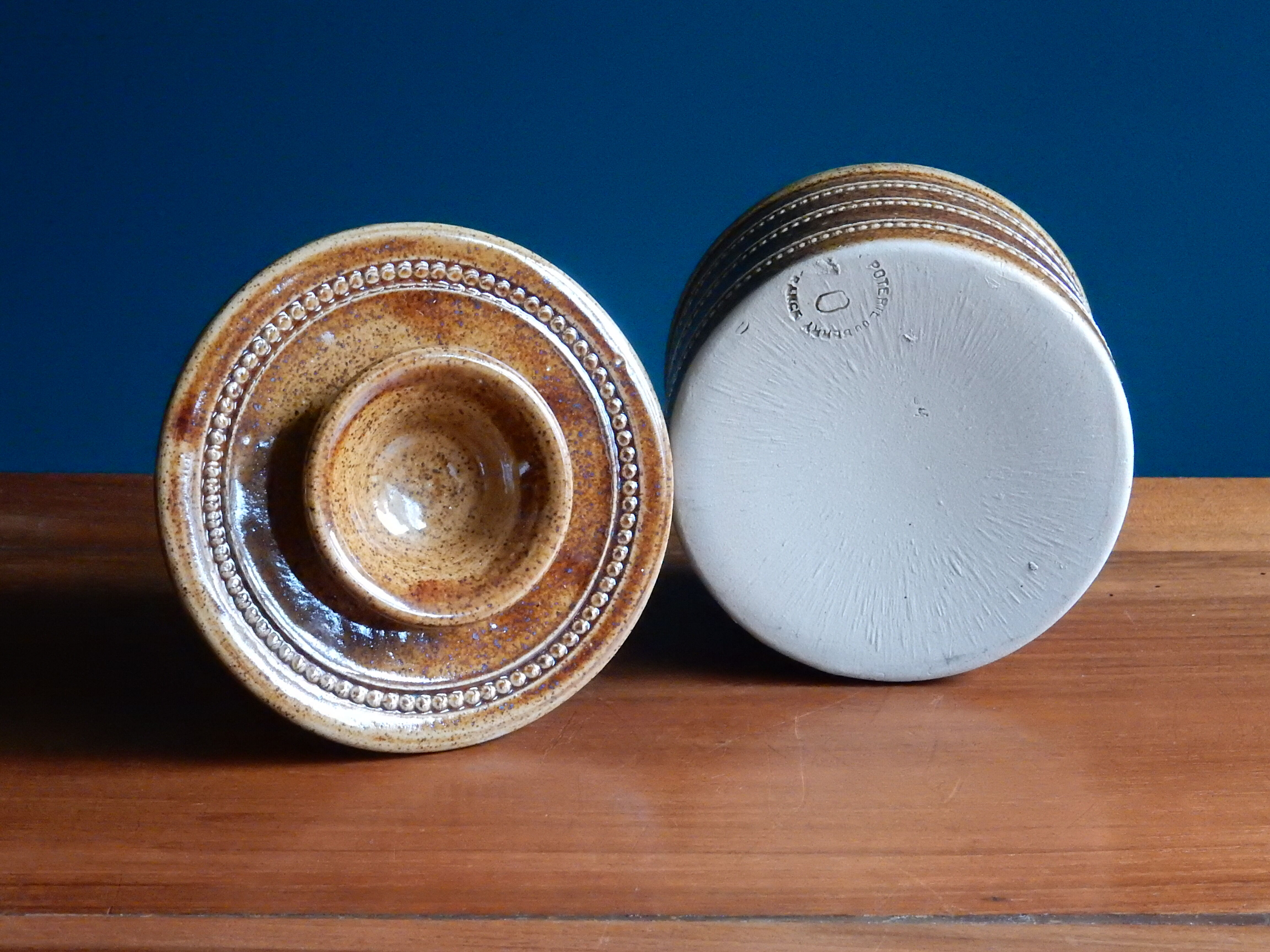 Berry stoneware butter dish