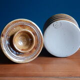 Berry stoneware butter dish