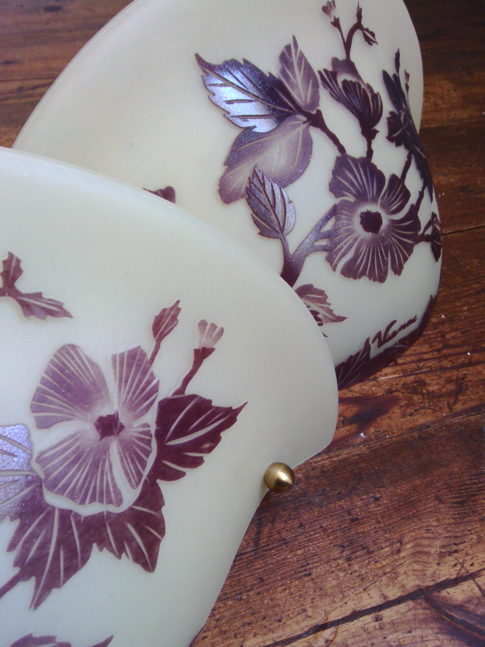 Two Vianne glassware wall light