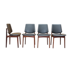 4 chaises danoises vintage Arne