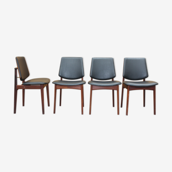 4 vintage Danish Arne Hovmand Olsen chairs