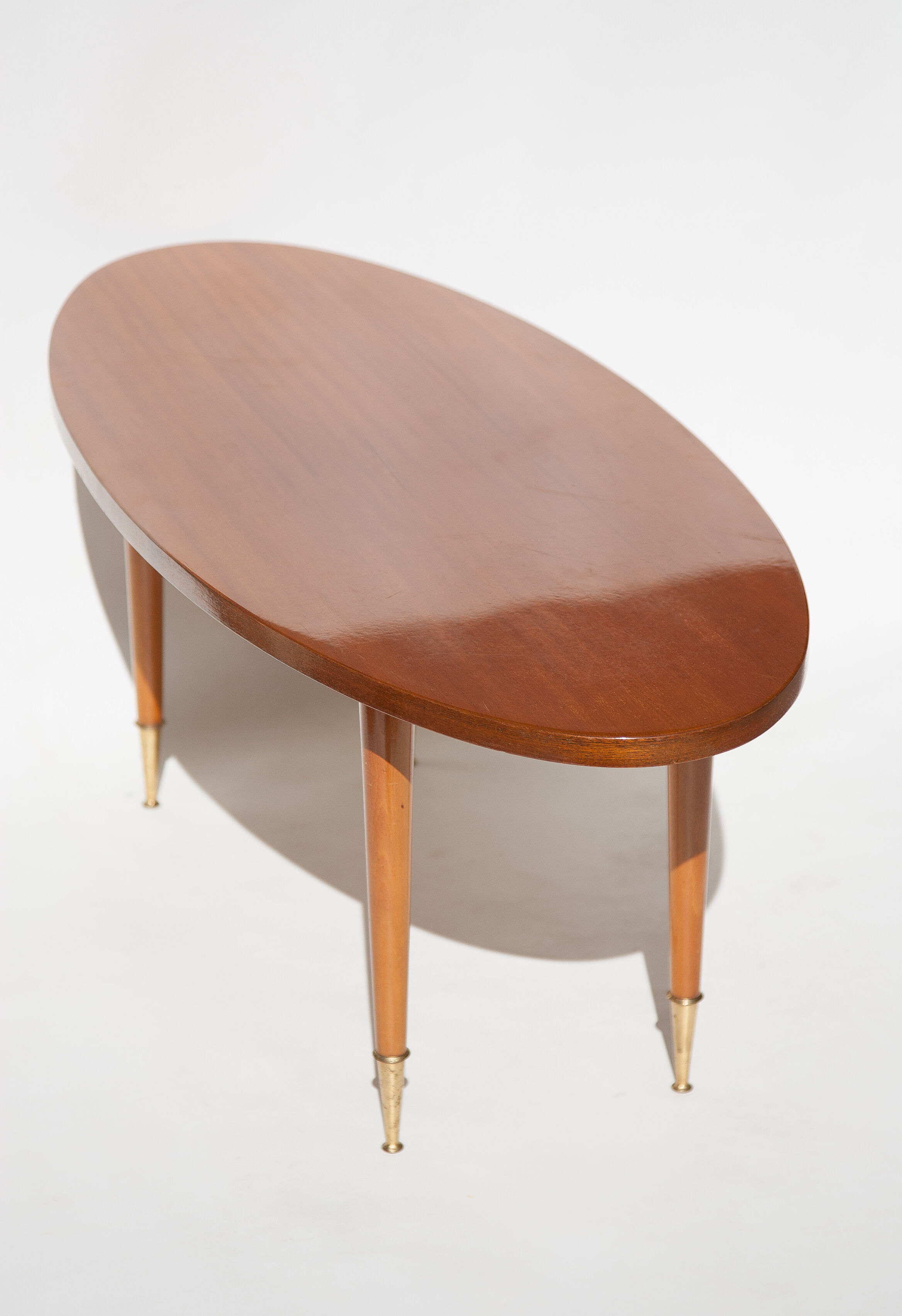 Table vintage, wood table, coffee table, coffee table, table oval, table feet compass, interior decorating, home décor, 60's