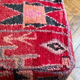 Pouf cushion of Moroccan Berber soil old vintage boujad