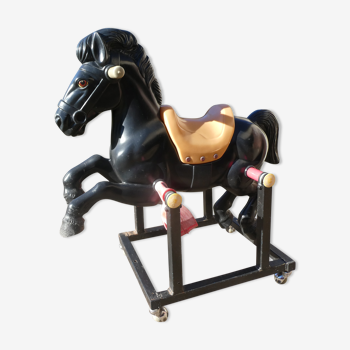 Vintage carousel riding horse