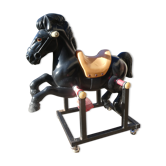 Vintage carousel riding horse