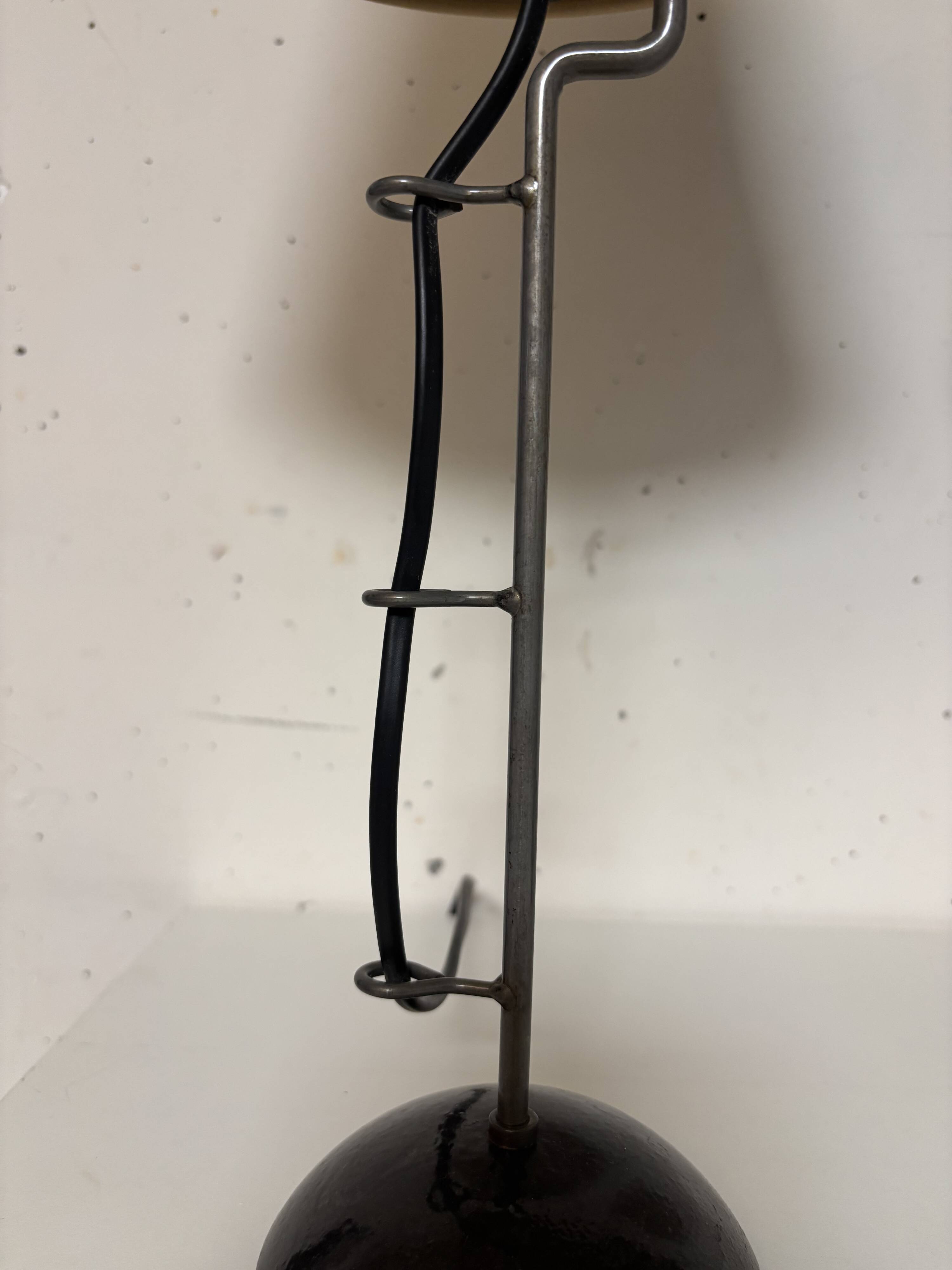 Paire de lampes en acier 1980