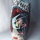 Vintage glazed ceramic vase interior decoration flower collection decor